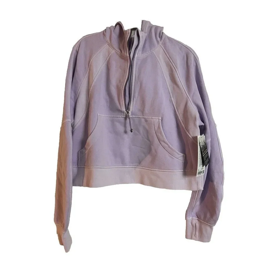 Lululemon Scuba Oversized Half Zip Hoodie - Mineral Dye Purple Cosmos Sz M/L
